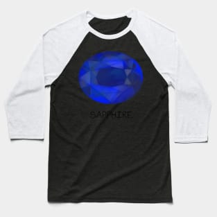 Sapphire Crystal September Birthstone Baseball T-Shirt